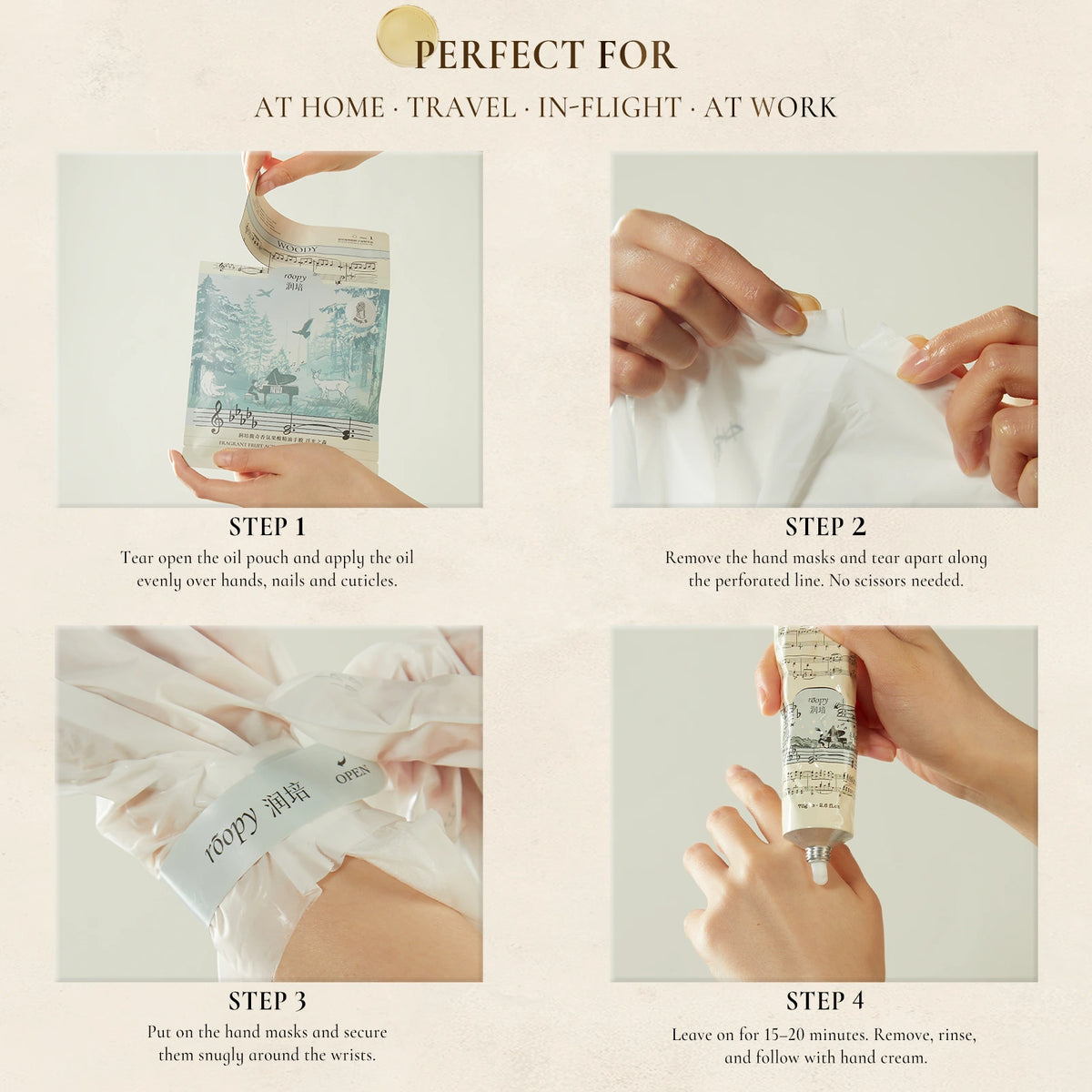 How to use ROOPY hand mask treatments