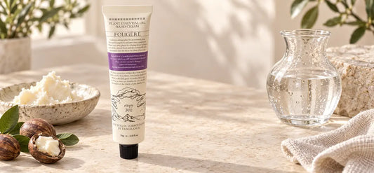 ROOPY hand cream between shea butter and a water vessel