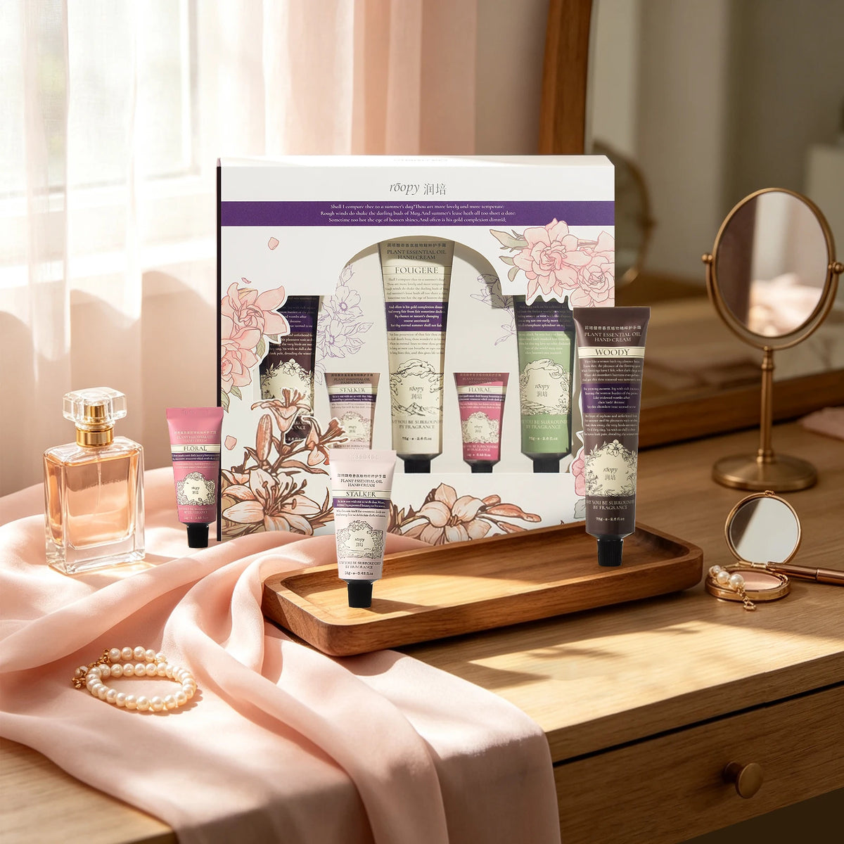 ROOPY 5-piece fragrance hand cream gift set usage occasions