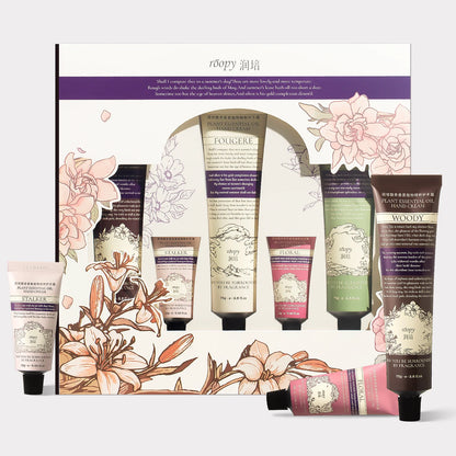 ROOPY Poetic Series 5-Piece Hand Cream Gift Set packaging