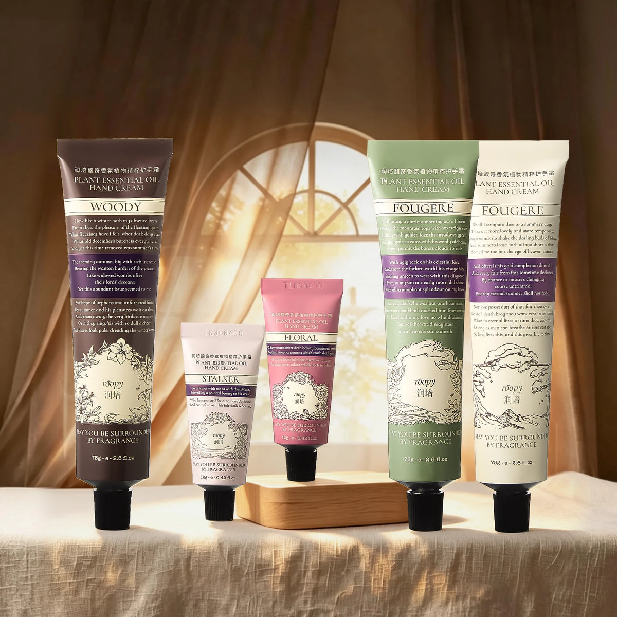 ROOPY 5-piece fragrance hand cream gift set