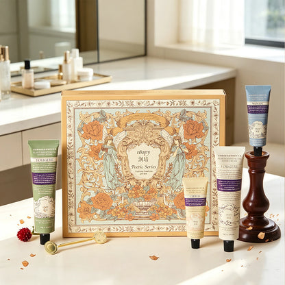 ROOPY 4-piece fragrance hand cream gift set product display