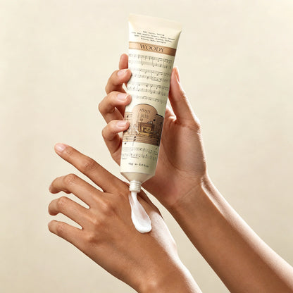 Quiet Woods Hand Cream with coffee, vanilla and caramel notes